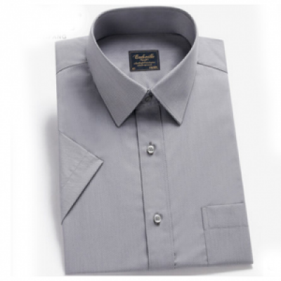 SKST001 Order Men's Short Sleeve Shirts Supply Slim-free T-shirts Custom-made business dresses Shirts hk Center front view